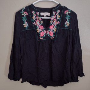 loft sp  size  embroidered top